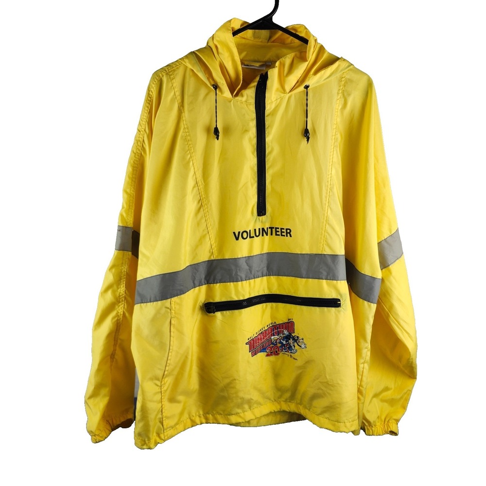 Walt Disney World 2013 Marathon Weekend Volunteer Windbreaker‎ Rain Jacket Sz XL